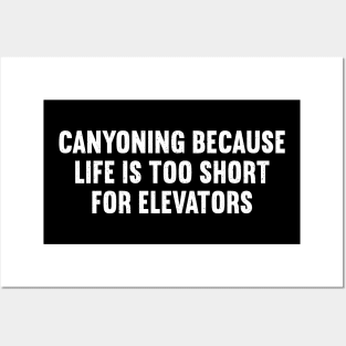 Canyoning Because Life is Too Short for Elevators Posters and Art